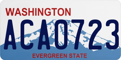WA license plate ACA0723