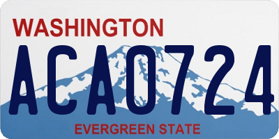 WA license plate ACA0724
