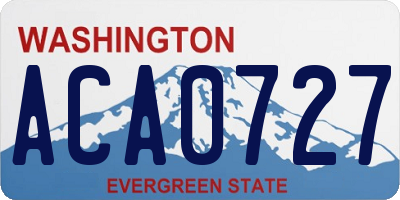 WA license plate ACA0727