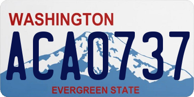 WA license plate ACA0737