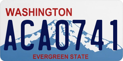 WA license plate ACA0741