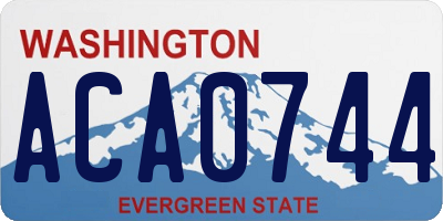 WA license plate ACA0744