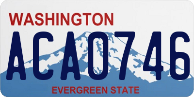 WA license plate ACA0746