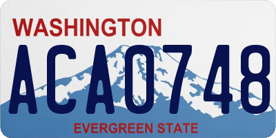 WA license plate ACA0748
