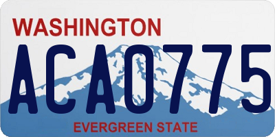 WA license plate ACA0775