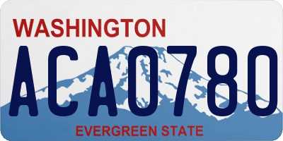 WA license plate ACA0780