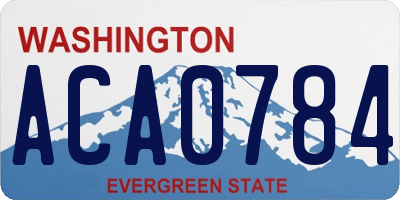 WA license plate ACA0784