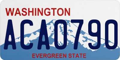 WA license plate ACA0790