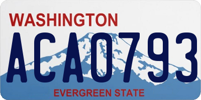 WA license plate ACA0793