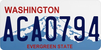 WA license plate ACA0794