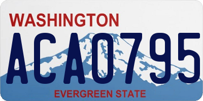 WA license plate ACA0795