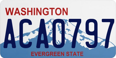 WA license plate ACA0797