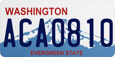 WA license plate ACA0810