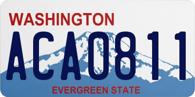 WA license plate ACA0811