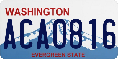 WA license plate ACA0816