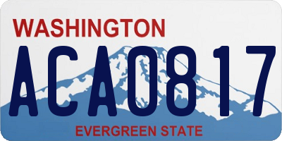 WA license plate ACA0817