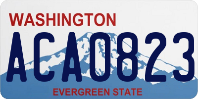 WA license plate ACA0823
