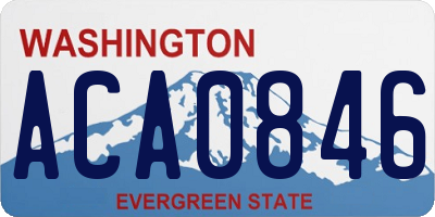WA license plate ACA0846