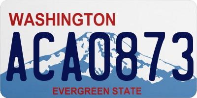 WA license plate ACA0873