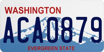 WA license plate ACA0879