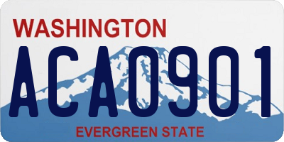 WA license plate ACA0901