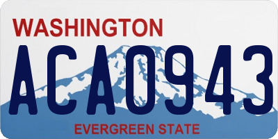 WA license plate ACA0943