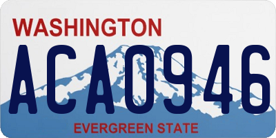 WA license plate ACA0946