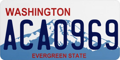 WA license plate ACA0969