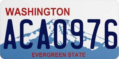 WA license plate ACA0976