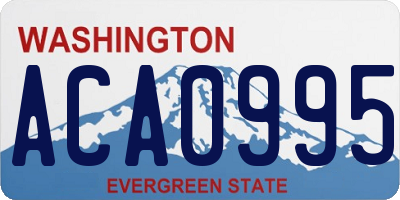 WA license plate ACA0995