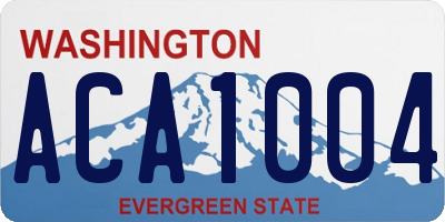 WA license plate ACA1004