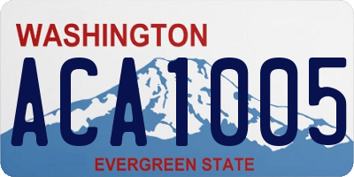 WA license plate ACA1005