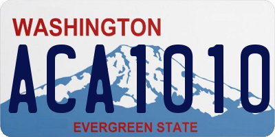 WA license plate ACA1010