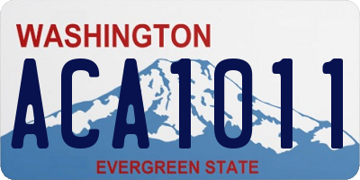WA license plate ACA1011