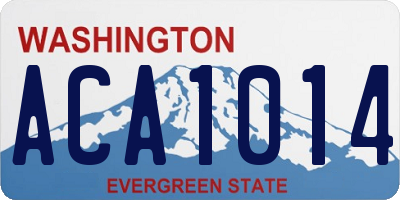 WA license plate ACA1014