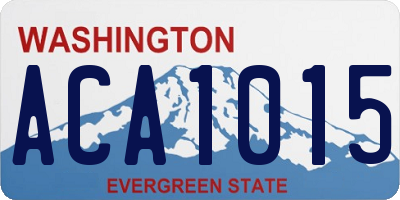 WA license plate ACA1015