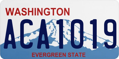 WA license plate ACA1019