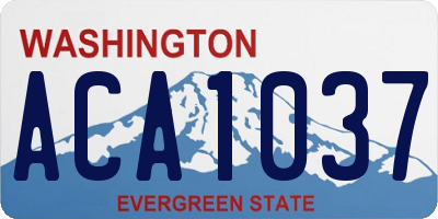 WA license plate ACA1037