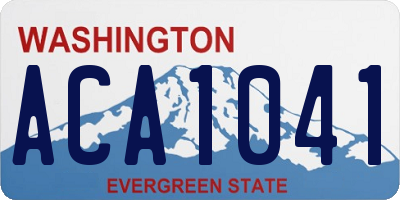 WA license plate ACA1041