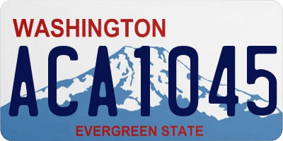 WA license plate ACA1045