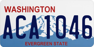 WA license plate ACA1046