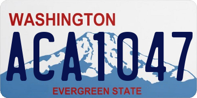 WA license plate ACA1047
