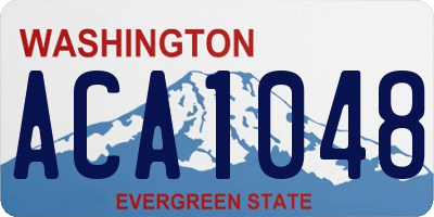 WA license plate ACA1048
