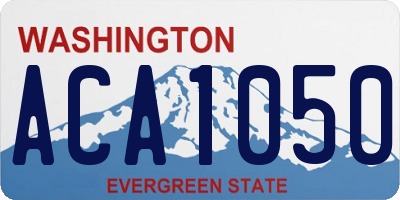 WA license plate ACA1050