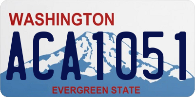 WA license plate ACA1051