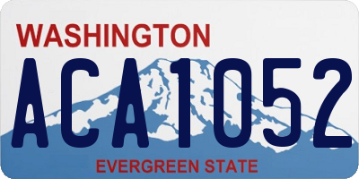 WA license plate ACA1052