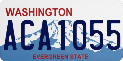 WA license plate ACA1055
