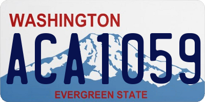 WA license plate ACA1059