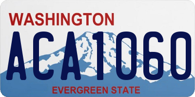 WA license plate ACA1060