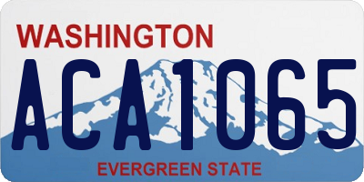 WA license plate ACA1065